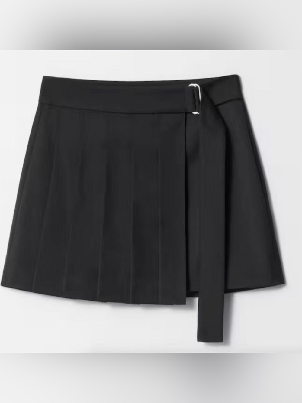 & Other Stories Pleated Wrap Mini Skirt